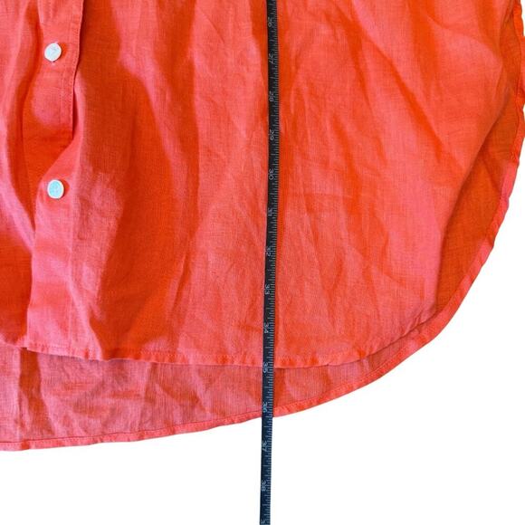 GAP Women’s Oversized Coral Linen Button Down Shirt | Size XL 801E - Picture 5 of 11